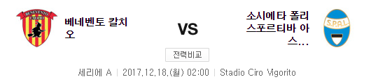 베네벤토 vs 스팔