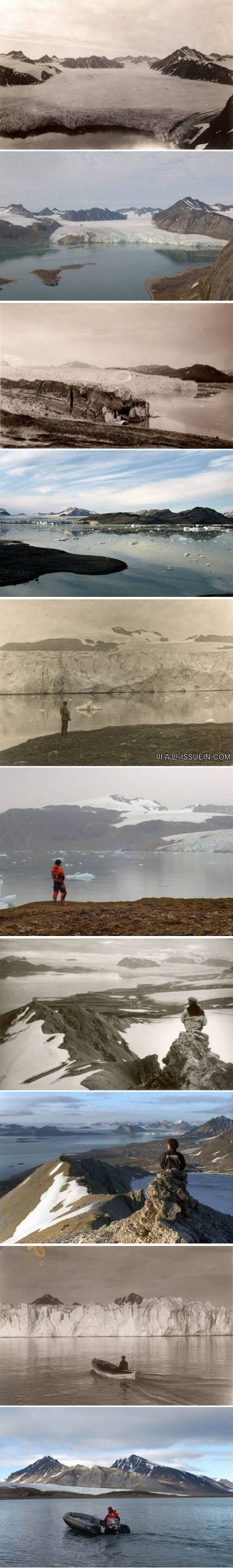 북극 100년 전과 현재