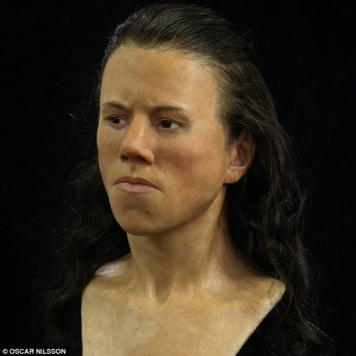 9000년전 유럽 여성 얼굴 복원