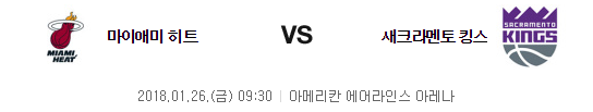 마이애미 vs 새크라멘토