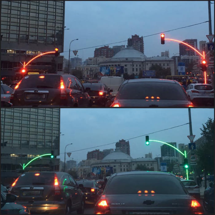 우크라이나의 교통 신호등