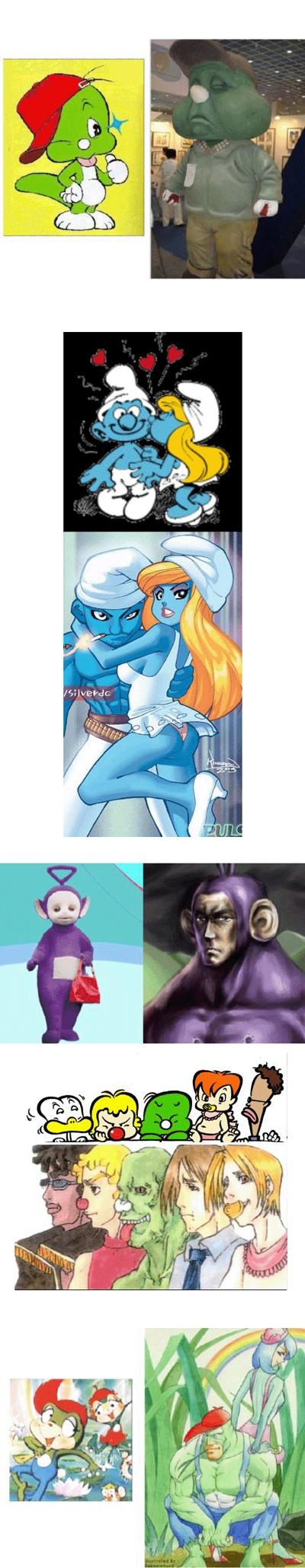 만화속 캐릭터들이 성장한 후의 모습