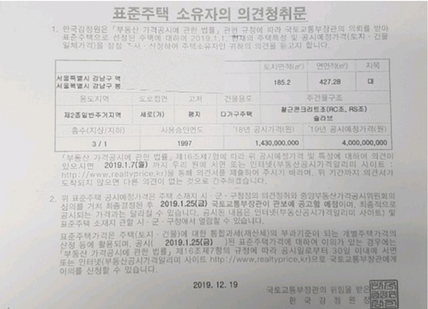 2019년 공시지가 현실화