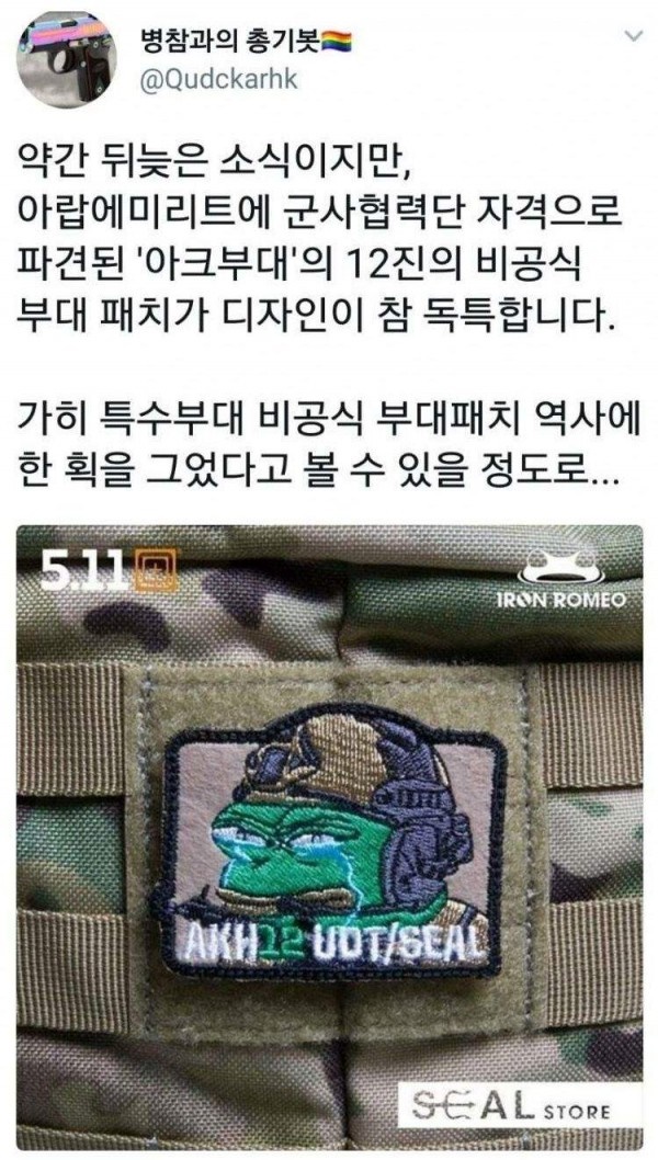 한국군 놀라운 부대 패치 등장