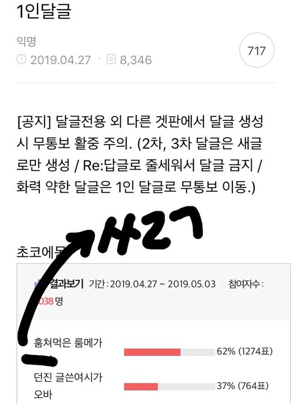 초코우유 던진 내잘못인가 뭔가