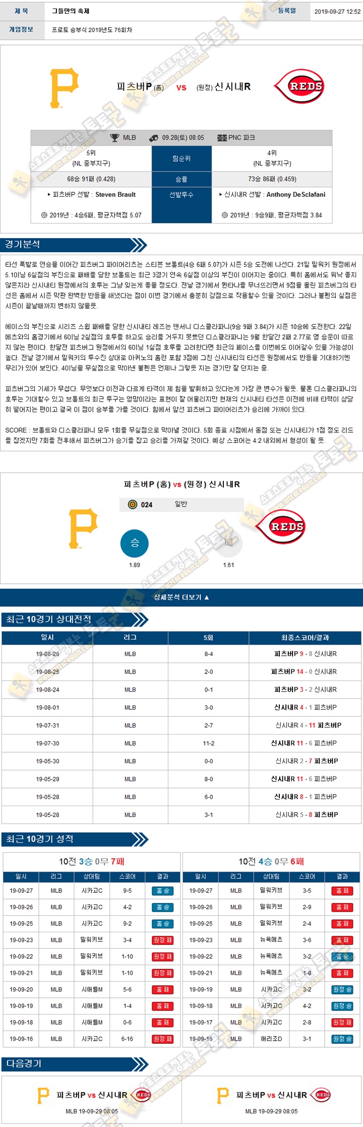 믈브분석 MLB 9월 28일 14경기 토토군 분석