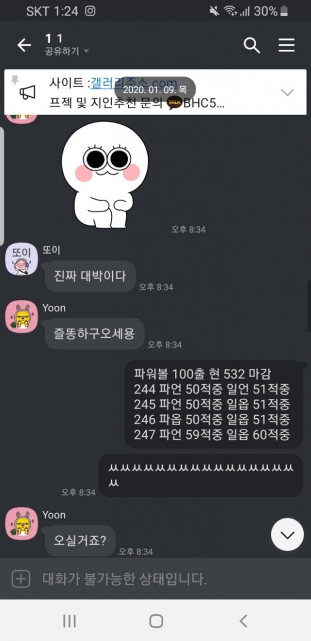 갤러리 파워볼 먹튀요