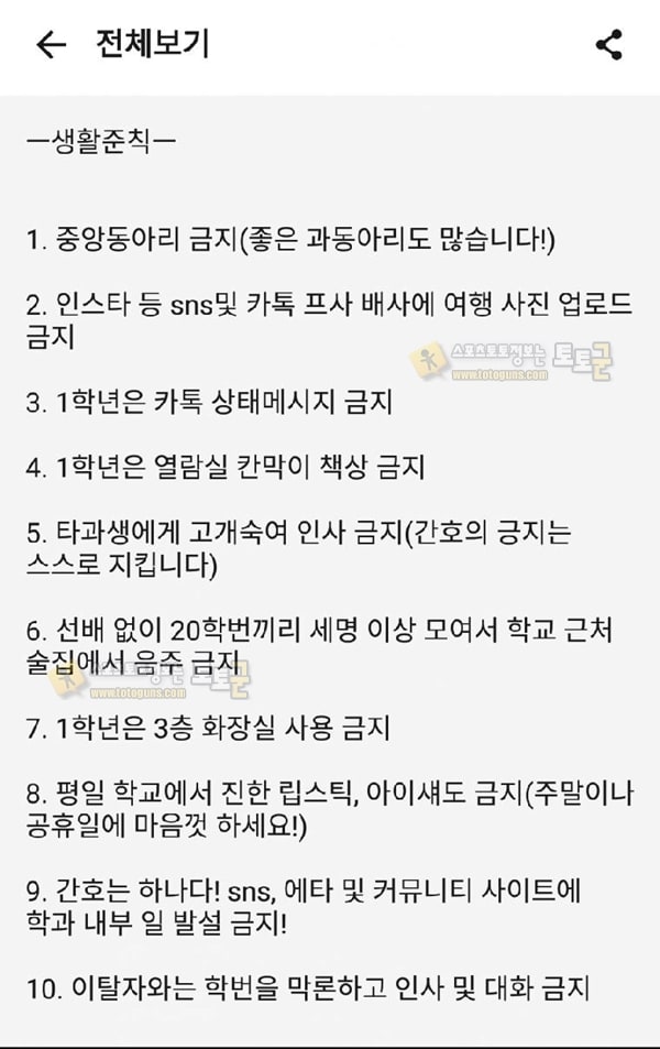 먹튀검증 토토군 유머 이맘때 쯤 나오는 간호학과 신입생 똥군기 단톡