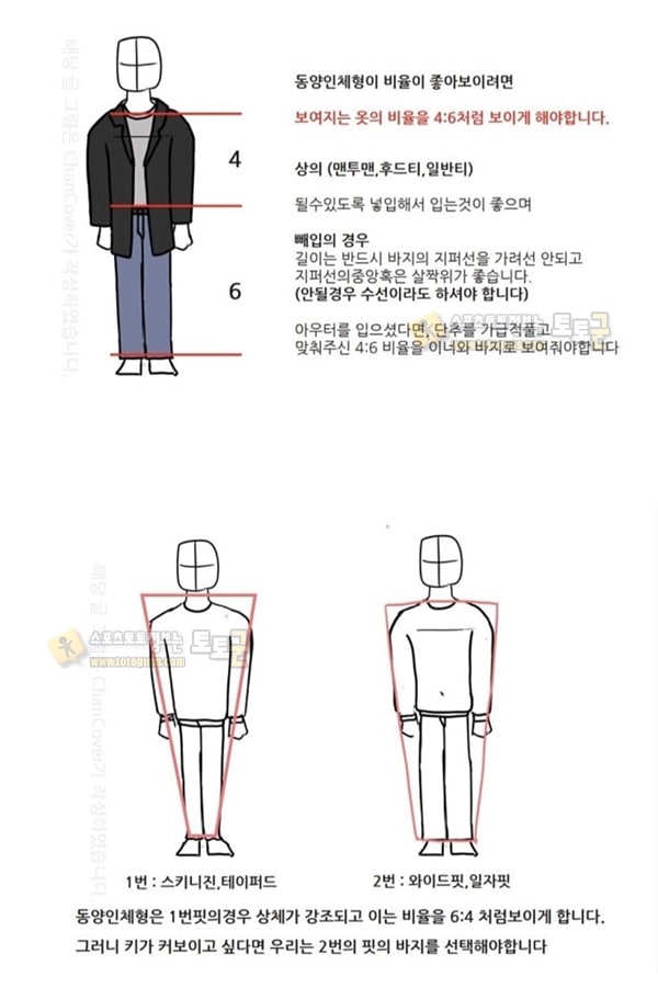 먹튀검증 토토군 유머 동양인 체형별 비율 좋게 입는 방법