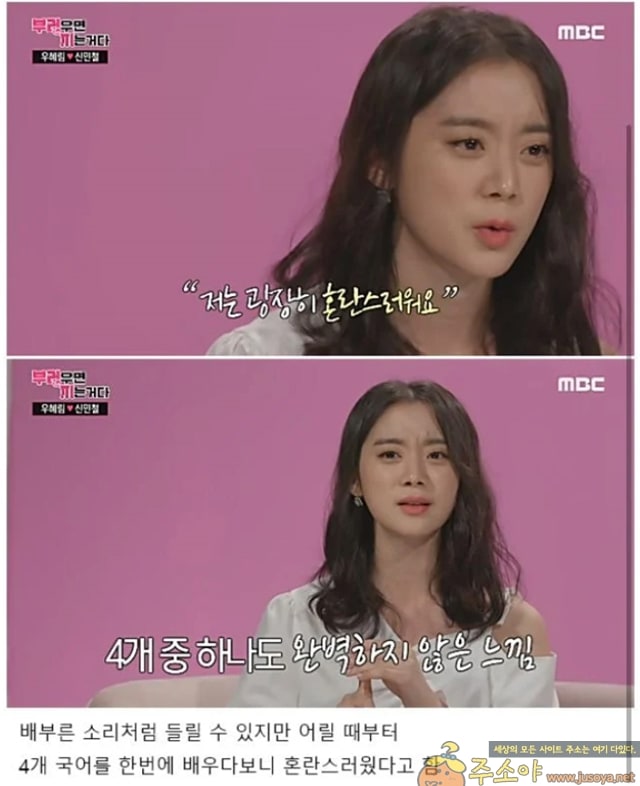 주소야 유머 4개국어 가능한 아이돌의 고충