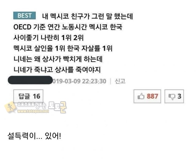 먹튀검증 토토군 유머 멕시코와 한국의 차이