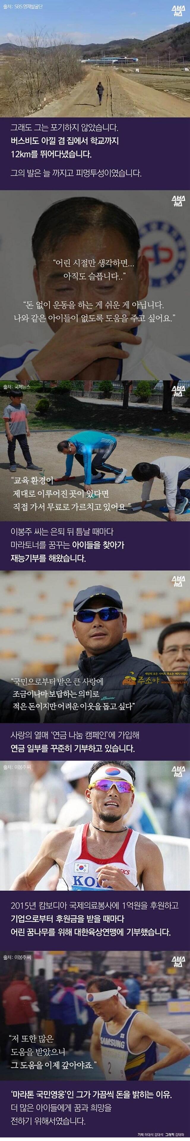 주소야 유머 이봉주, 방송출연 섭외에 출연료부터 물어