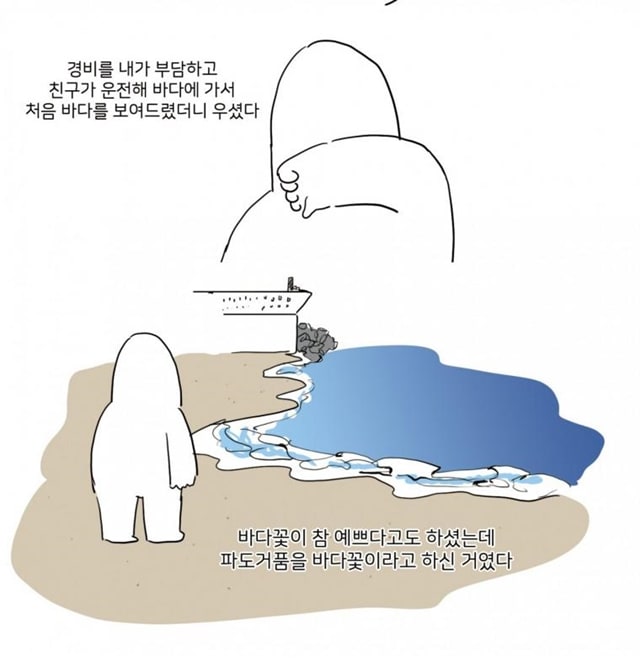 주소야 유머 바다꽃을 처음 본 할머니들