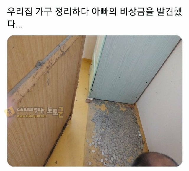 먹튀검증 토토군 유머 아빠가 장롱 뒤에 숨긴 비상금