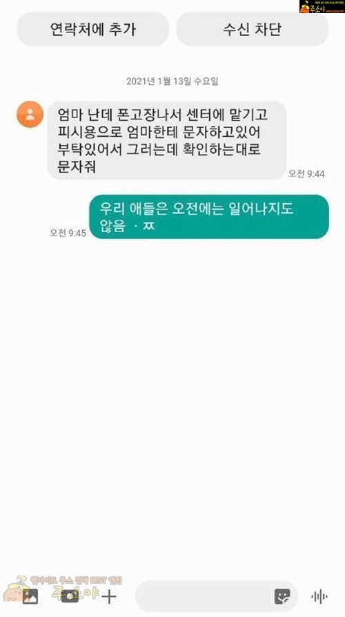 주소야 유머 울엄마의 피싱대처법