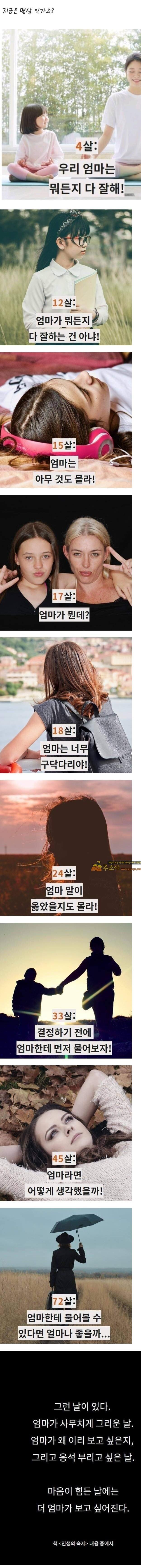 주소야 유머 나이대별 엄마 생각