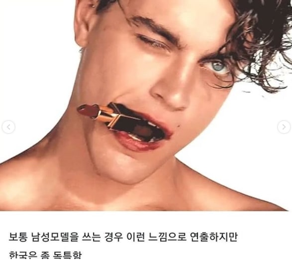 좀 특이한 한국의 남자 화장품 모델들