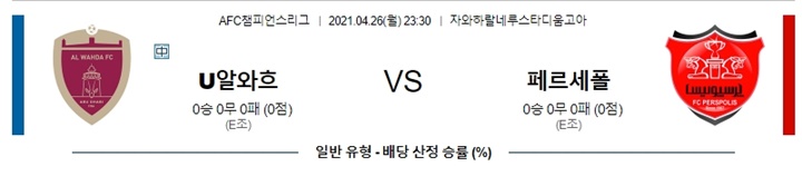 4월 26-27일 ACL 6경기 분석