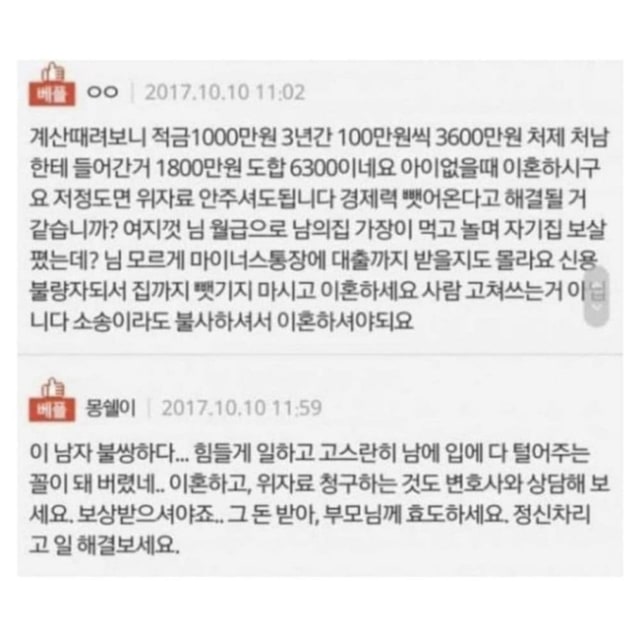 제 상황.. 이혼해야 하나요