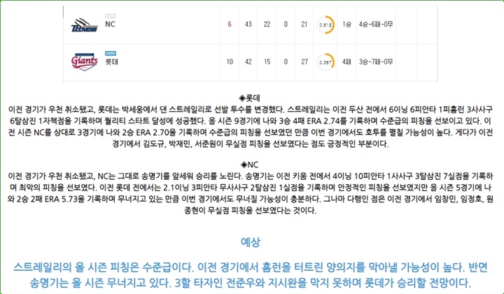 5월 29일 KBO 5경기 분석