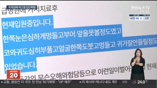 지적장애 여고생 집단폭행 10대들 구속