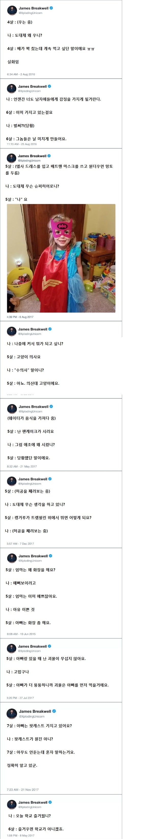 4명의 딸을 가진 아버지