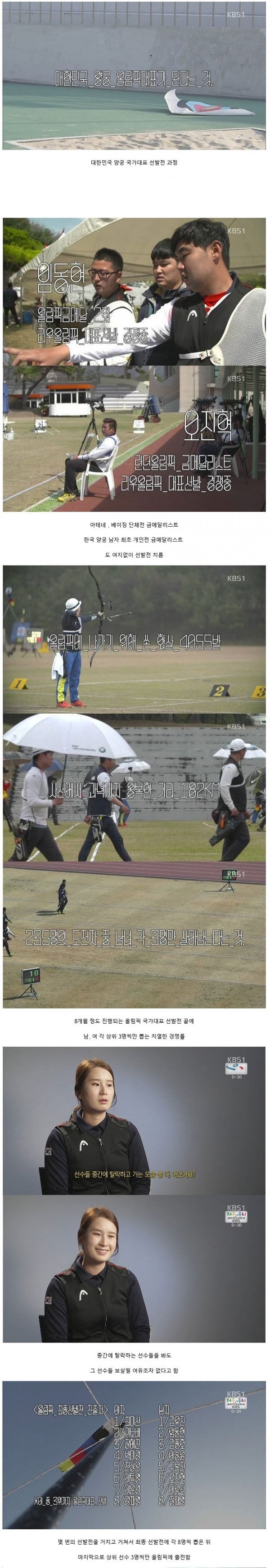 대한민국 양궁 올림픽대표가 된다는 것