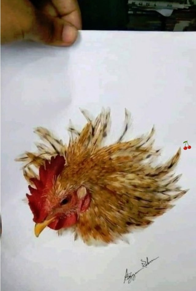 살아있는듯한 닭그림
