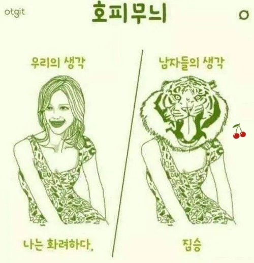 여자와 남자의 시선 차이