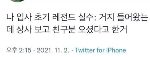 입사 초기 실수