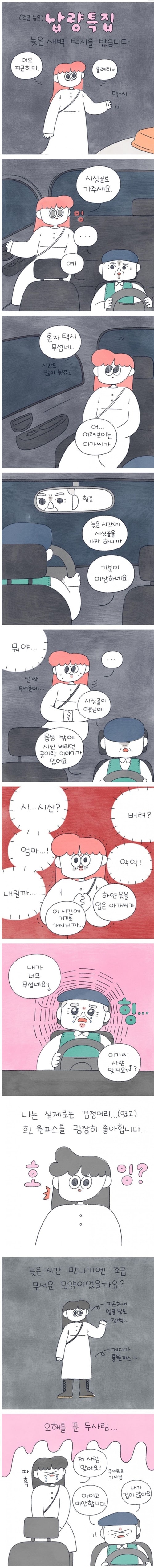 심야 택시의 공포