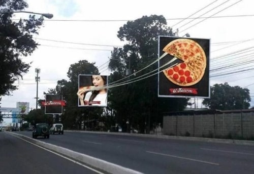 기발한 피자 광고