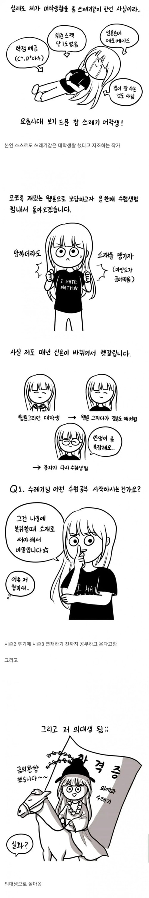 소재가 떨어졌던 웹툰작가의 최후