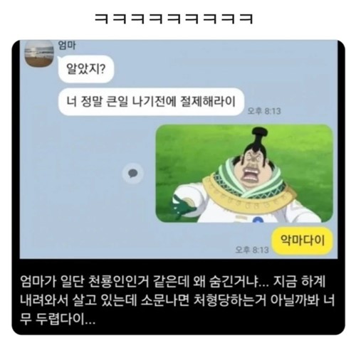 엄마가 천룡인 이라는 아이의 증거