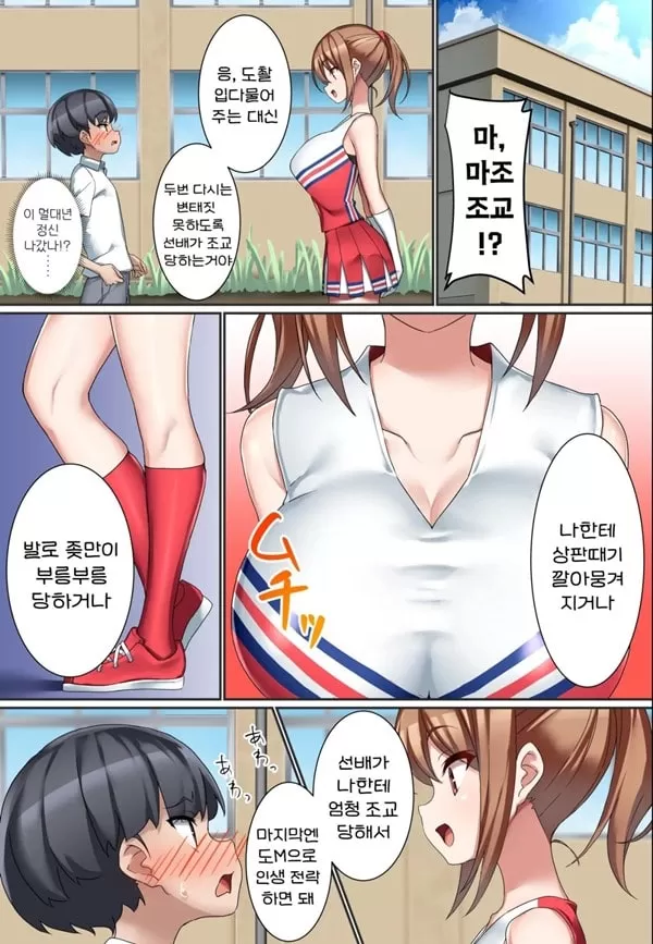 후배 도S 치어리더에게 도M 조교당한 남자의 이야기
