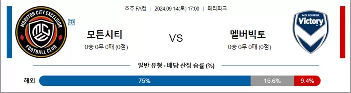 9월 14일 호주FA컵 2경기