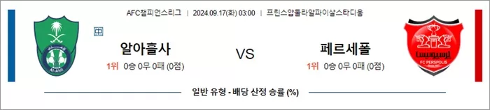 9월 17일 AFC챔피언스리그 4경기