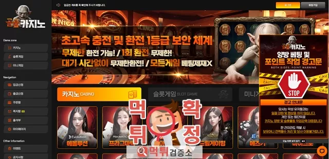 골룸카지노 먹튀사이트 확정