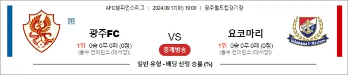 9월 17-18일 AFC챔피언스리그 6경기