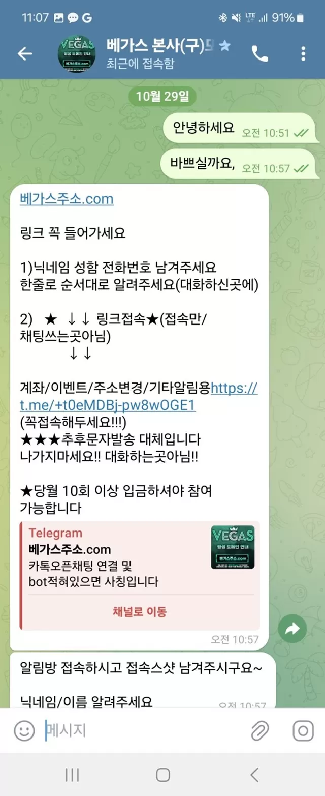 베가스 입먹 신고합니다